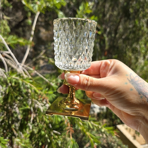 Vintage Quilted Diamond Partylite Votive Candle Holder Glass Sconce PAIR MCM - Picture 6 of 17